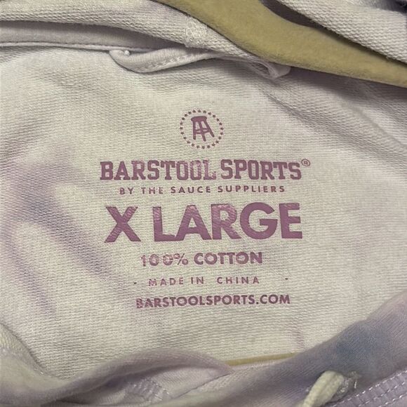 NWOT Barstool Sports Purple ‘Friday Energy Tie Dye Hoodie’ size XL - Picture 13 of 15